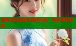 海角社区暴操色视频在线：色彩视界探索