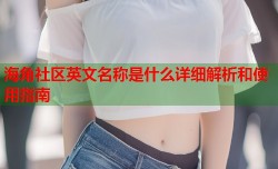 海角社区英文名称是什么详细解析和使用指南