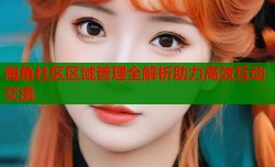 海角社区区域管理全解析助力高效互动交流