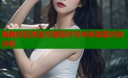 海角社区改名方案探讨与未来发展方向分析