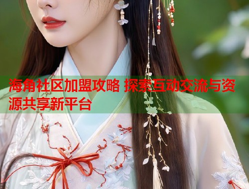 海角社区加盟攻略 探索互动交流与资源共享新平台  第1张