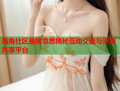 海角社区是啥意思揭秘互动交流与资源共享平台  第1张