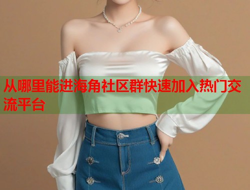 从哪里能进海角社区群快速加入热门交流平台  第1张