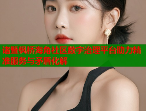 诸暨枫桥海角社区数字治理平台助力精准服务与矛盾化解  第1张